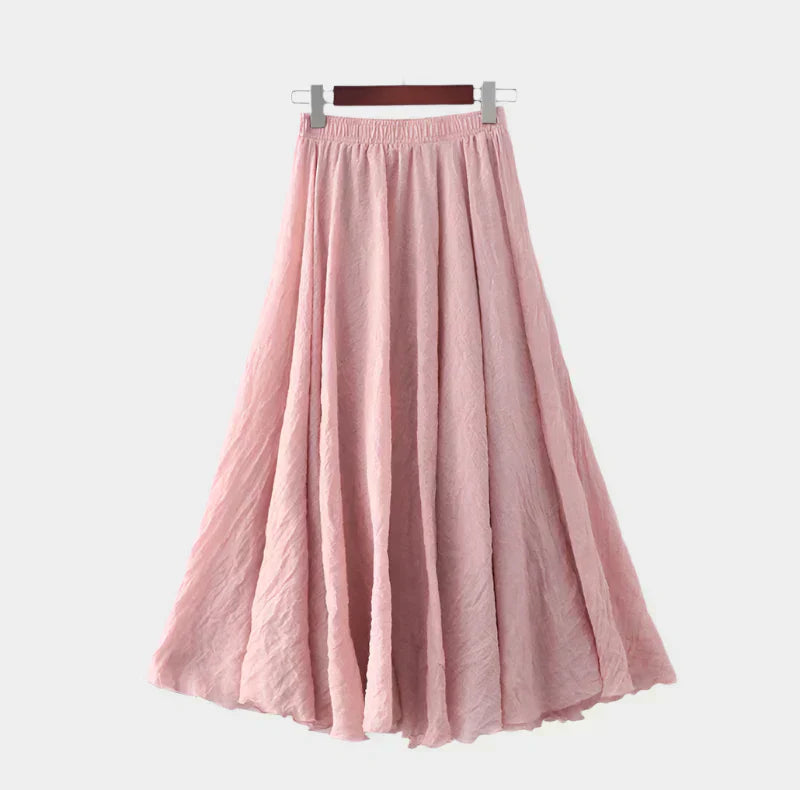 Kristýna Elegantă Fustă Lungă cu Talie Înaltă