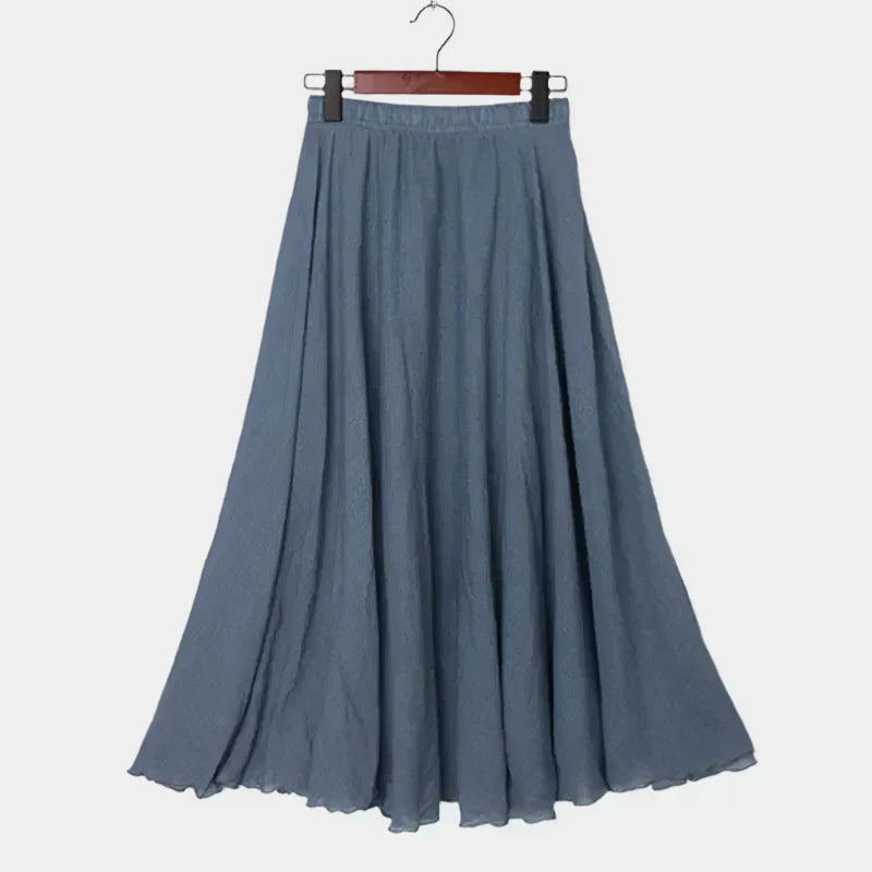 Kristýna Elegantă Fustă Lungă cu Talie Înaltă
