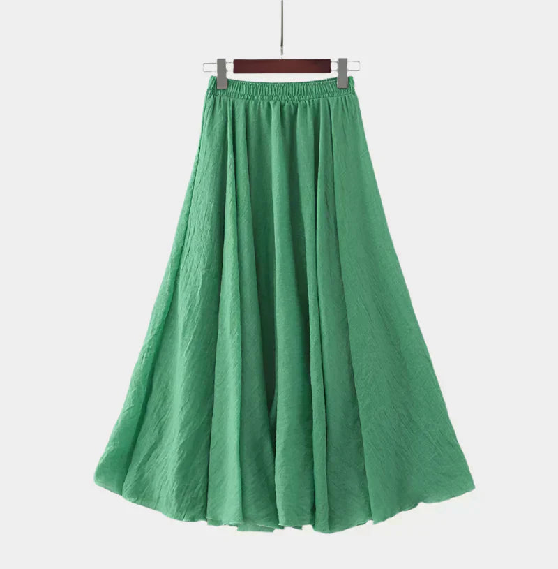 Kristýna Elegantă Fustă Lungă cu Talie Înaltă