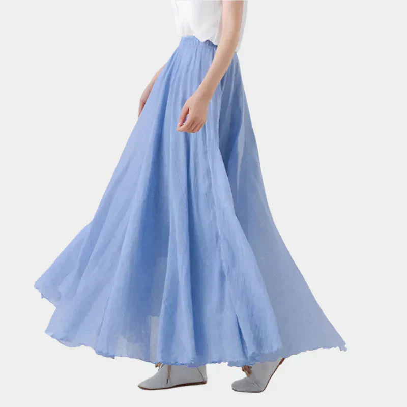 Kristýna Elegantă Fustă Lungă cu Talie Înaltă