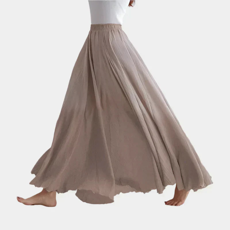 Kristýna Elegantă Fustă Lungă cu Talie Înaltă