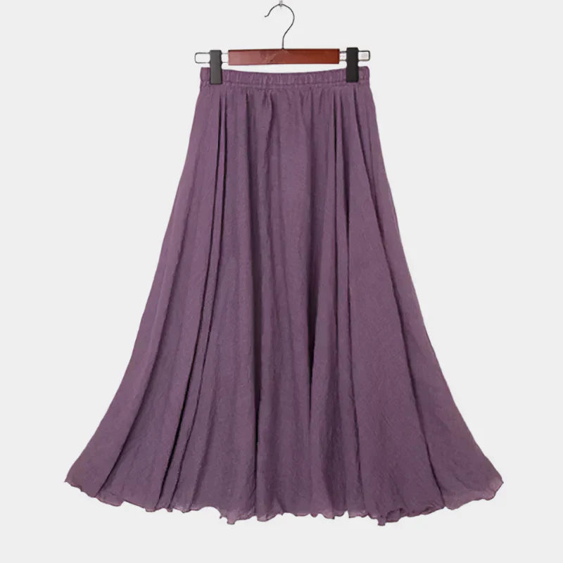 Kristýna Elegantă Fustă Lungă cu Talie Înaltă