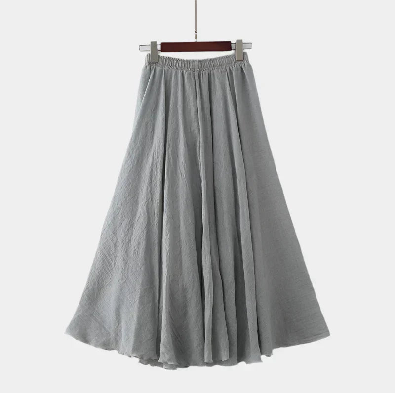 Kristýna Elegantă Fustă Lungă cu Talie Înaltă