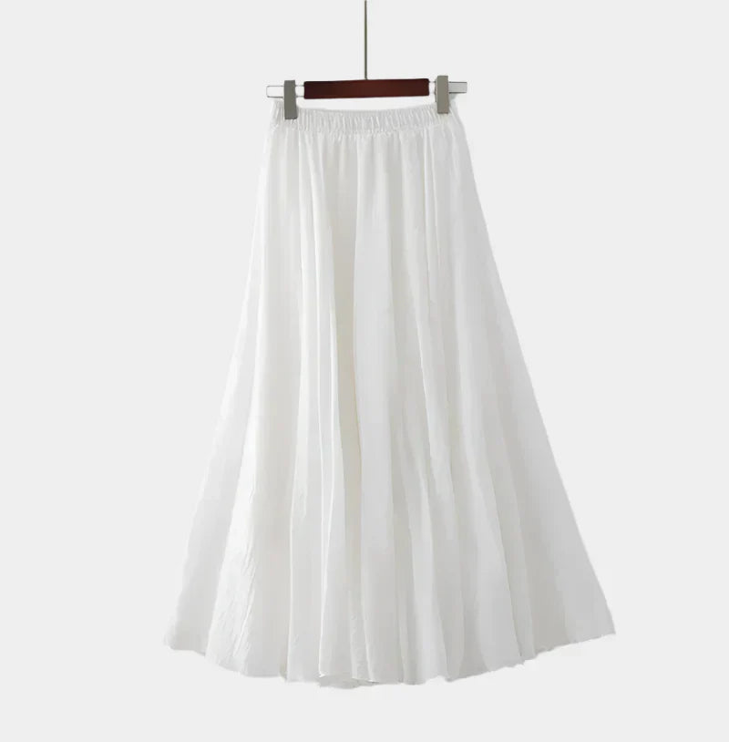 Kristýna Elegantă Fustă Lungă cu Talie Înaltă