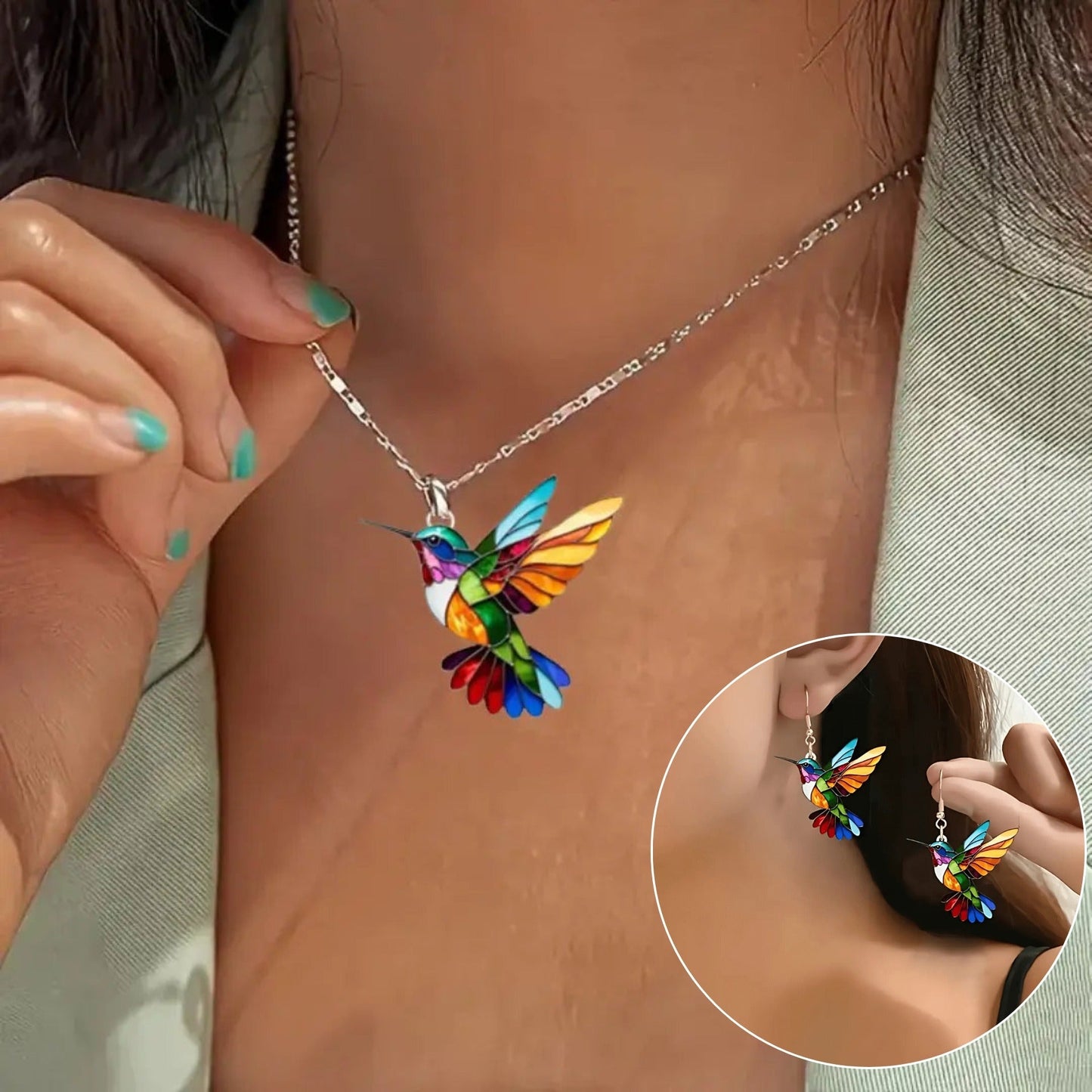 Colier cu colibri