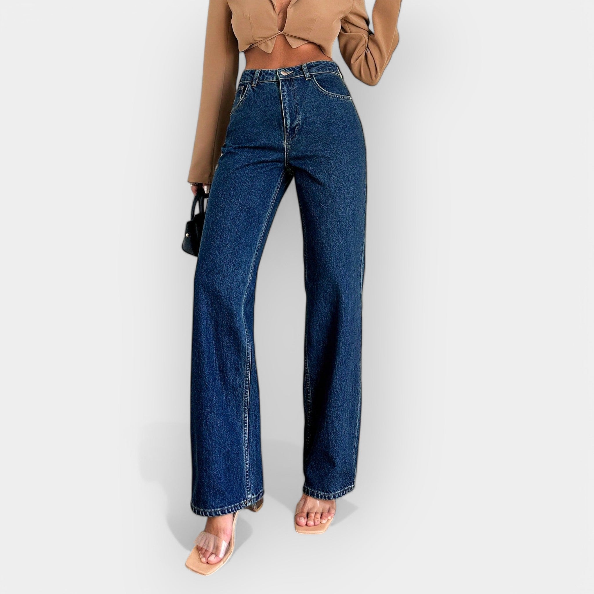 Jeans cu talie înaltă