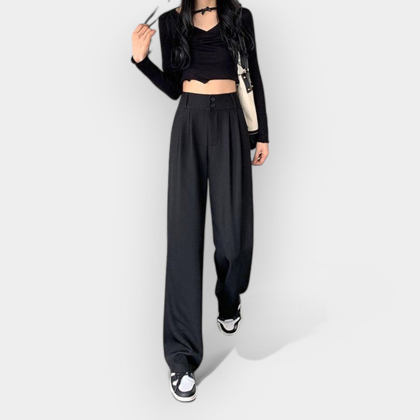 Pantaloni largi în stil coreean