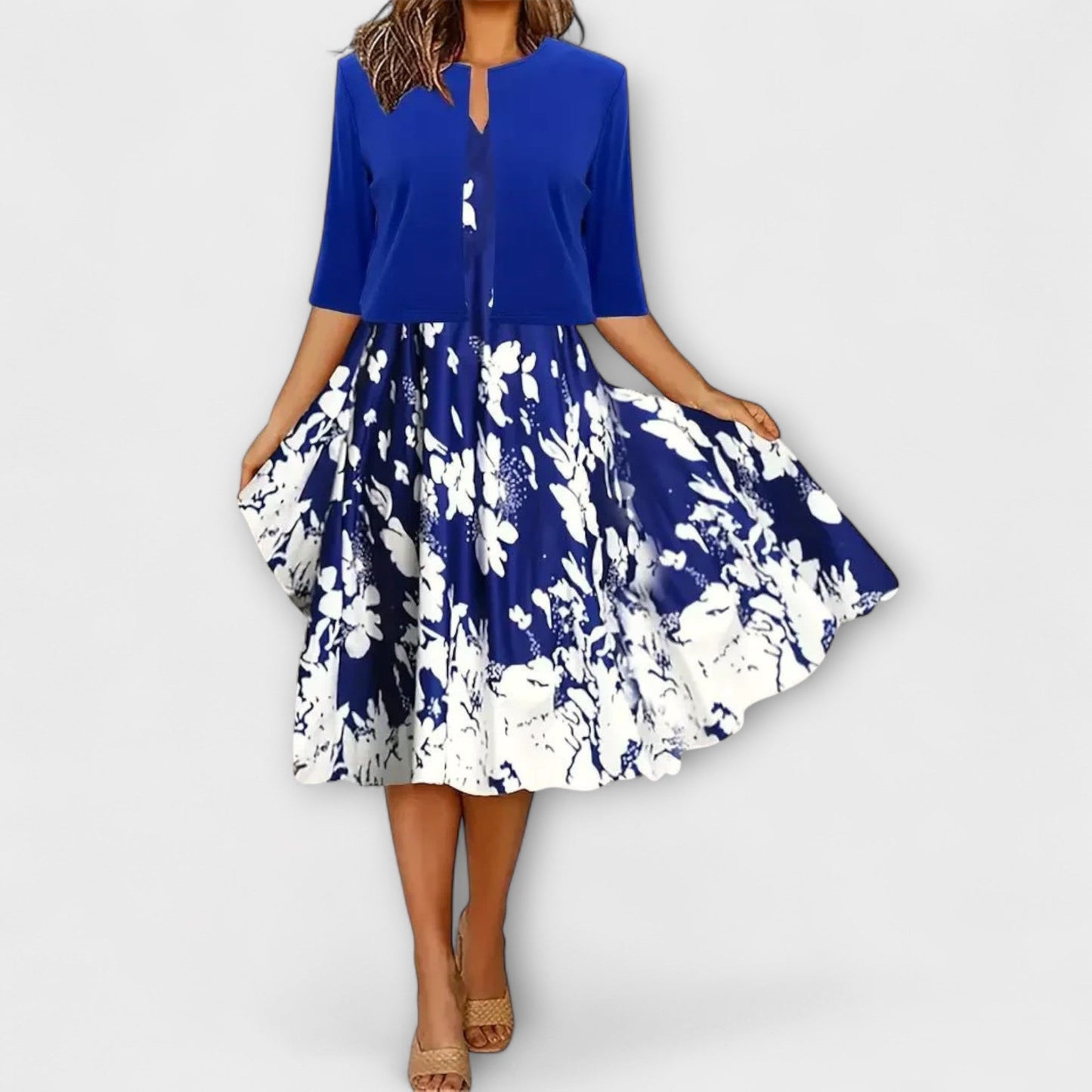 Rochie midi pentru femei cu blazer