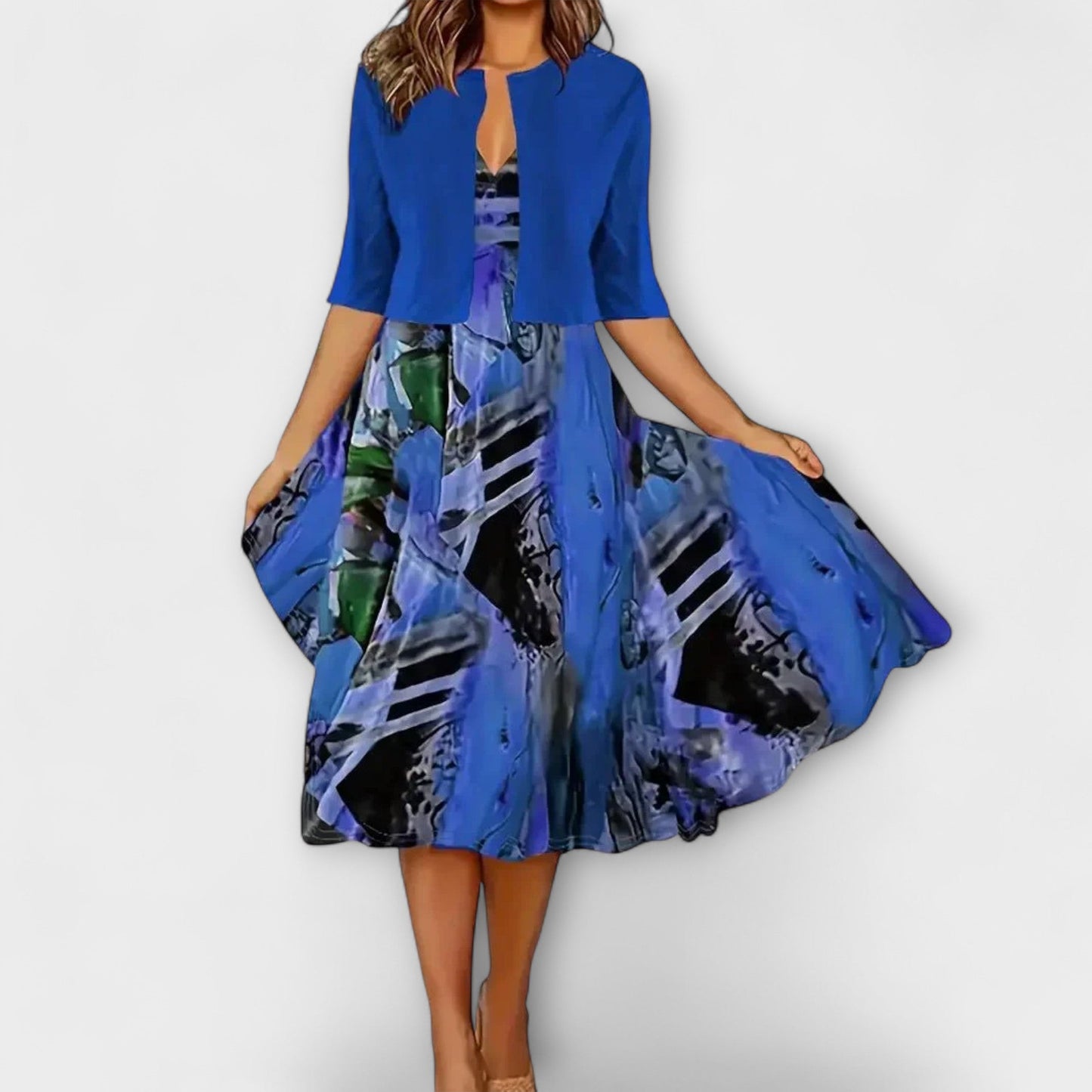 Rochie midi pentru femei cu blazer