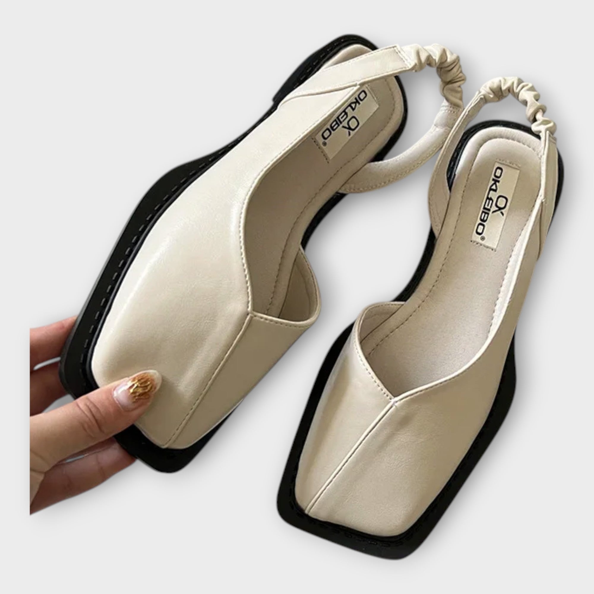 Mokasini Eleganți Magdaléna din Suede cu Curea Elastică