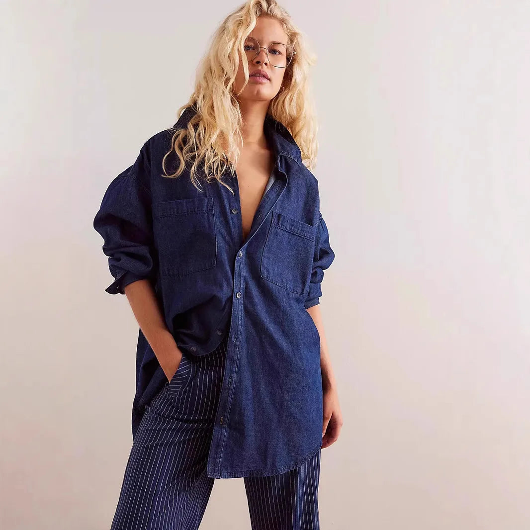 Cămașă Overshirt din Denim Spălat