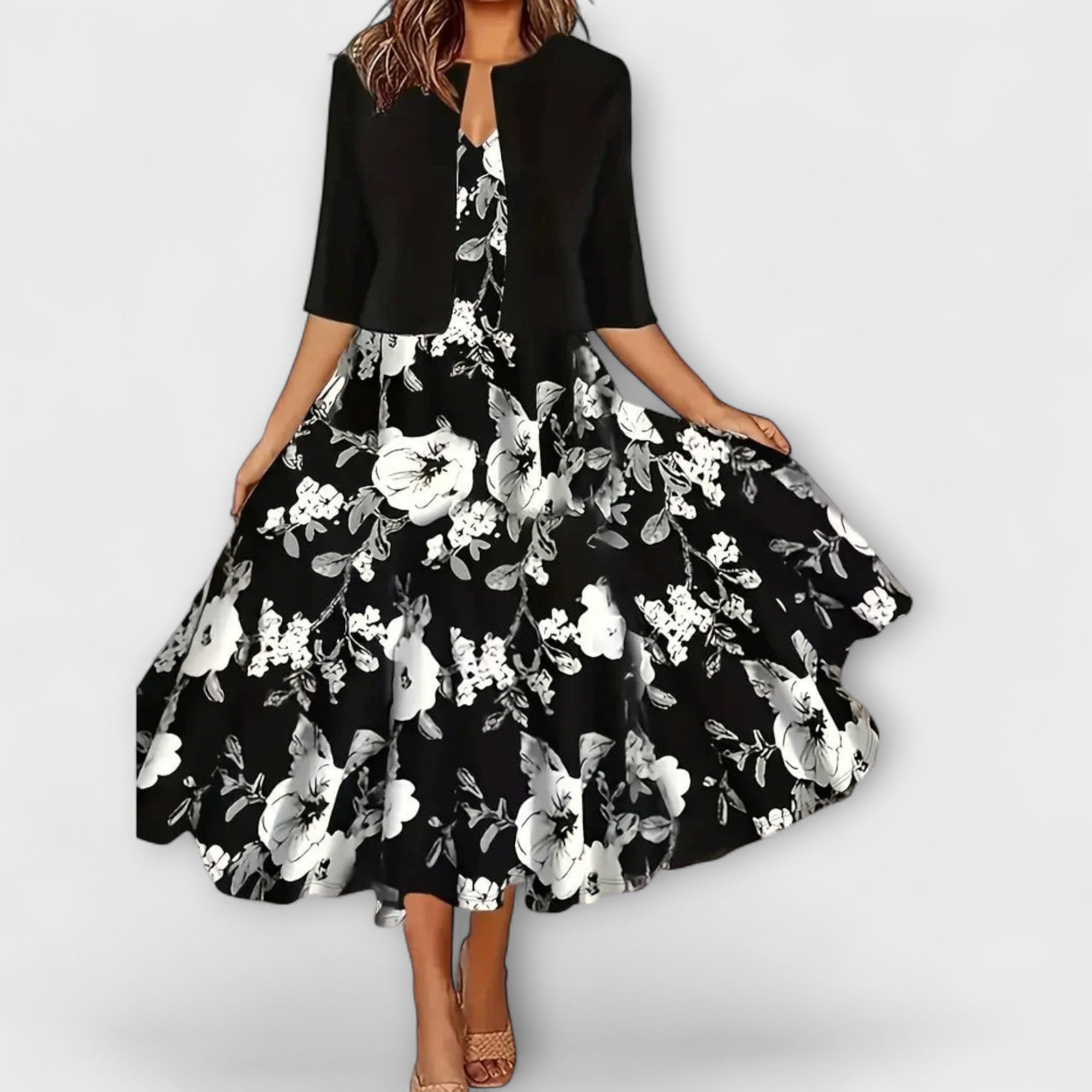 Rochie midi pentru femei cu blazer