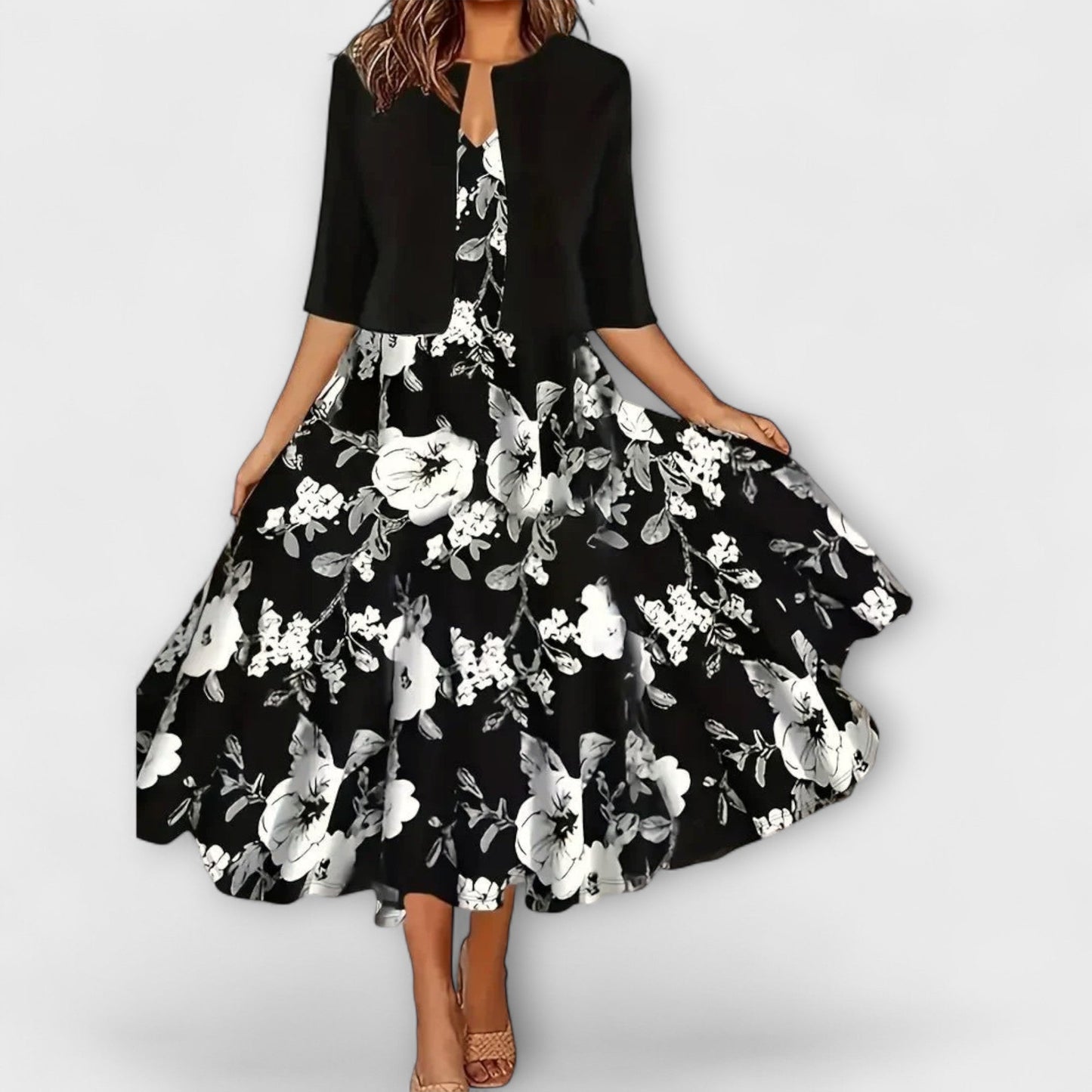 Rochie midi pentru femei cu blazer