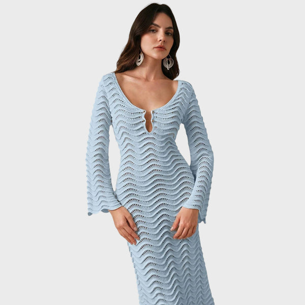 Rochie Alessia Tricotată Deschis