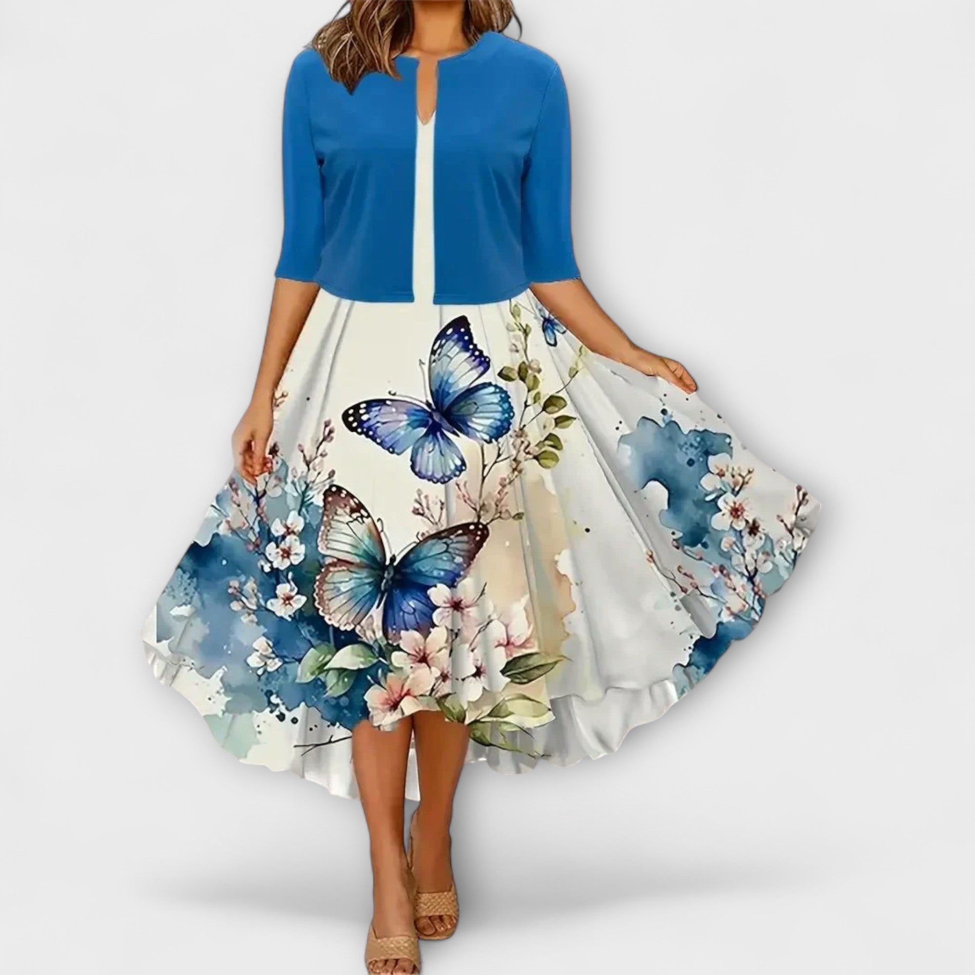 Rochie midi pentru femei cu blazer