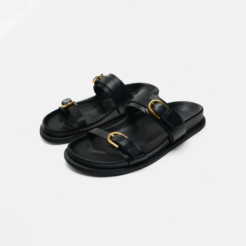 Sandale din piele Lucia Buckle