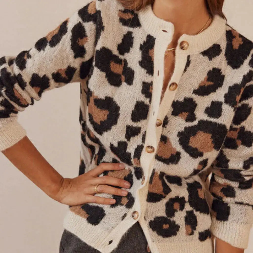 Cardigan Chloé cu imprimeu leopard