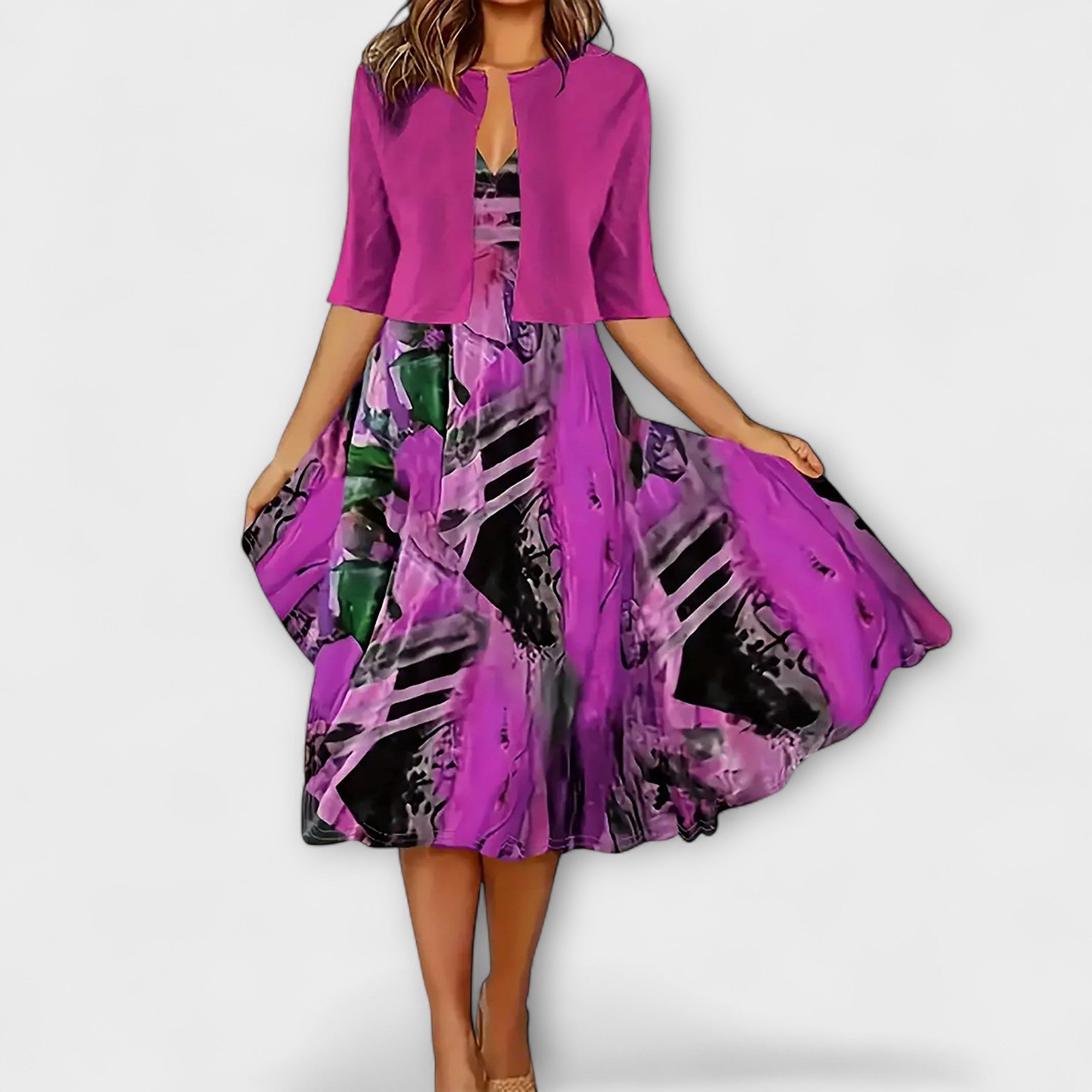 Rochie midi pentru femei cu blazer