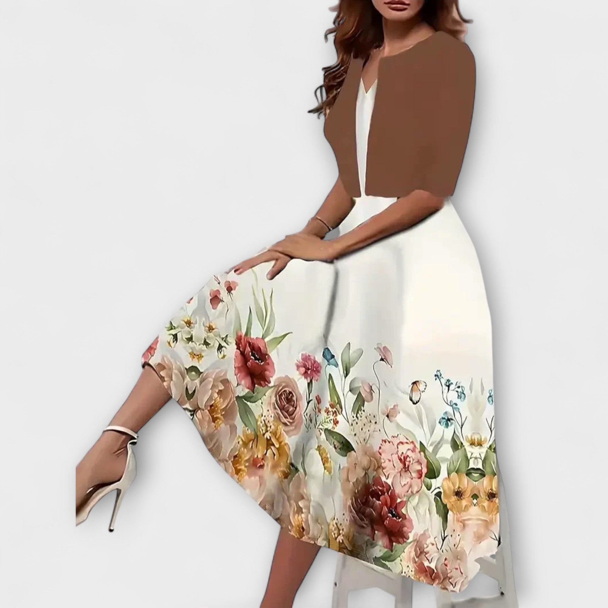 Rochie midi pentru femei cu blazer
