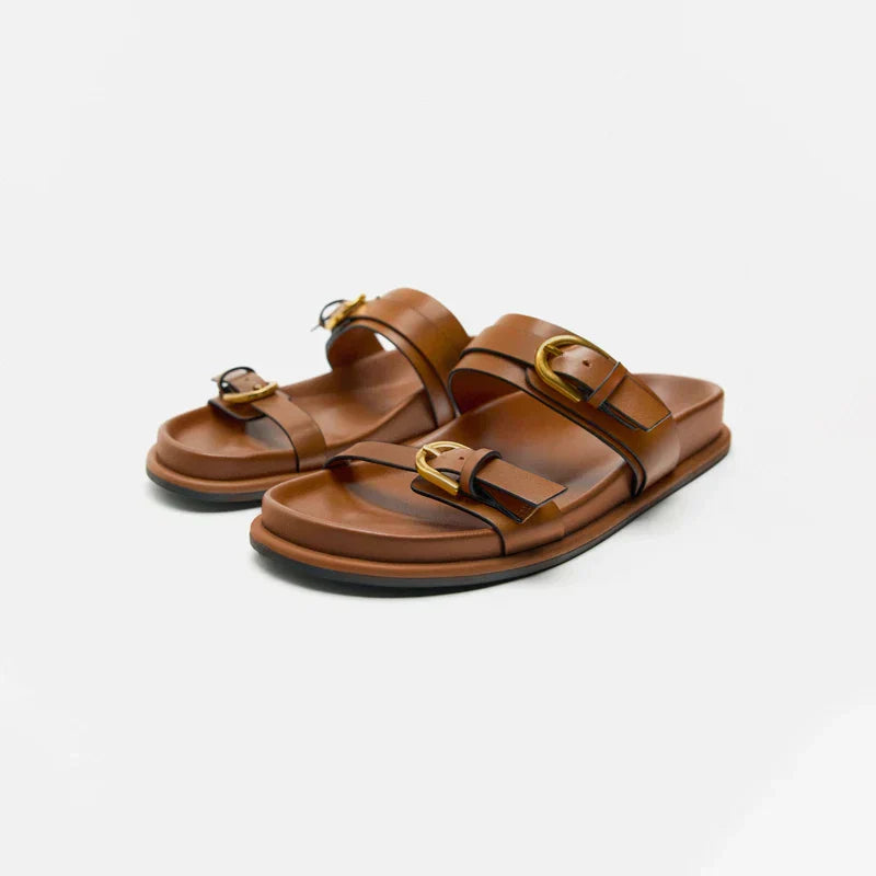 Sandale din piele Lucia Buckle