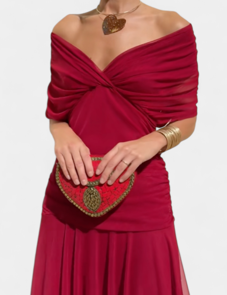 Alondra | Rochie Florală Lungă cu Decolteu în V