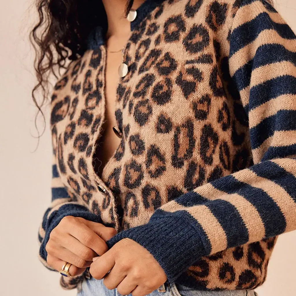 Cardigan Chloé cu imprimeu leopard