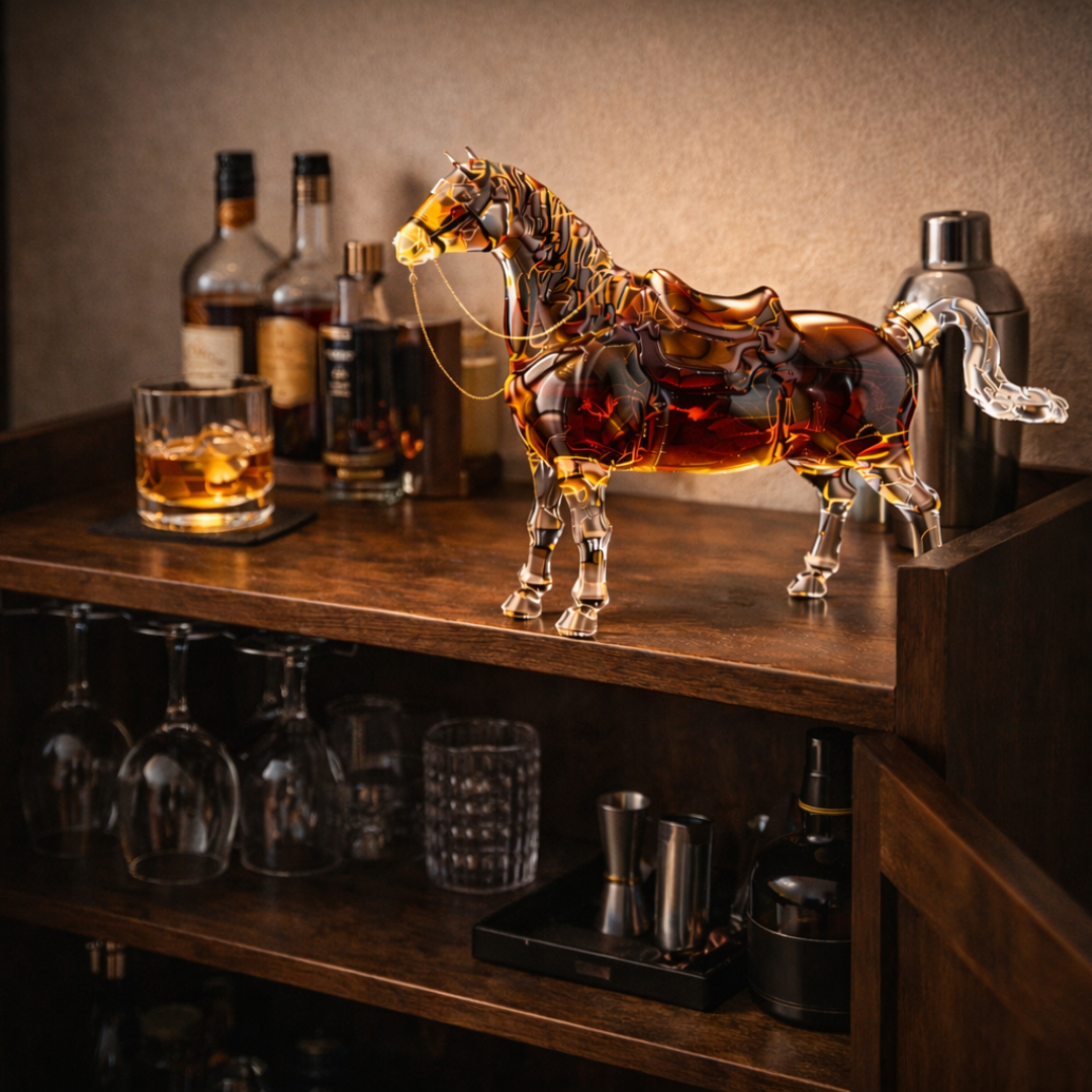 Sticlă de whiskey - Ediția cal