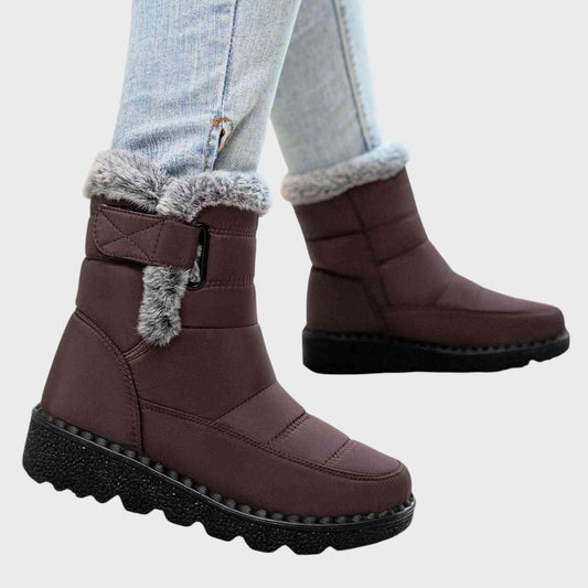 Botine de zăpadă căptușite cu velcro