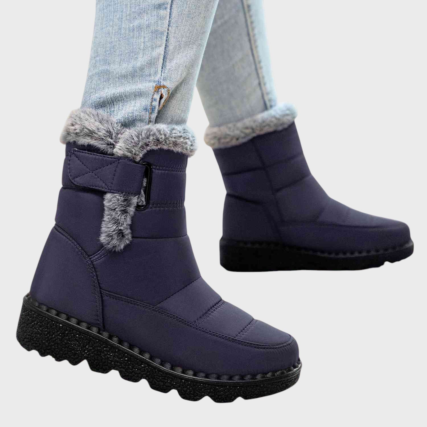 Botine de zăpadă căptușite cu velcro