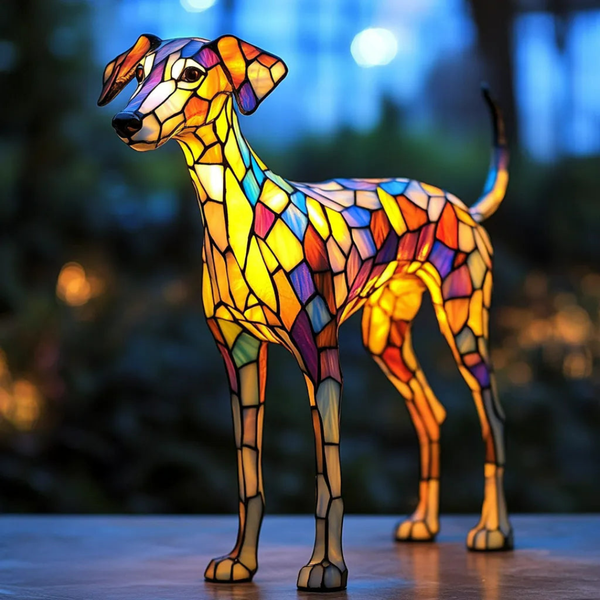 Lampă din Sticlă Sablonată Inspirată de Whippet