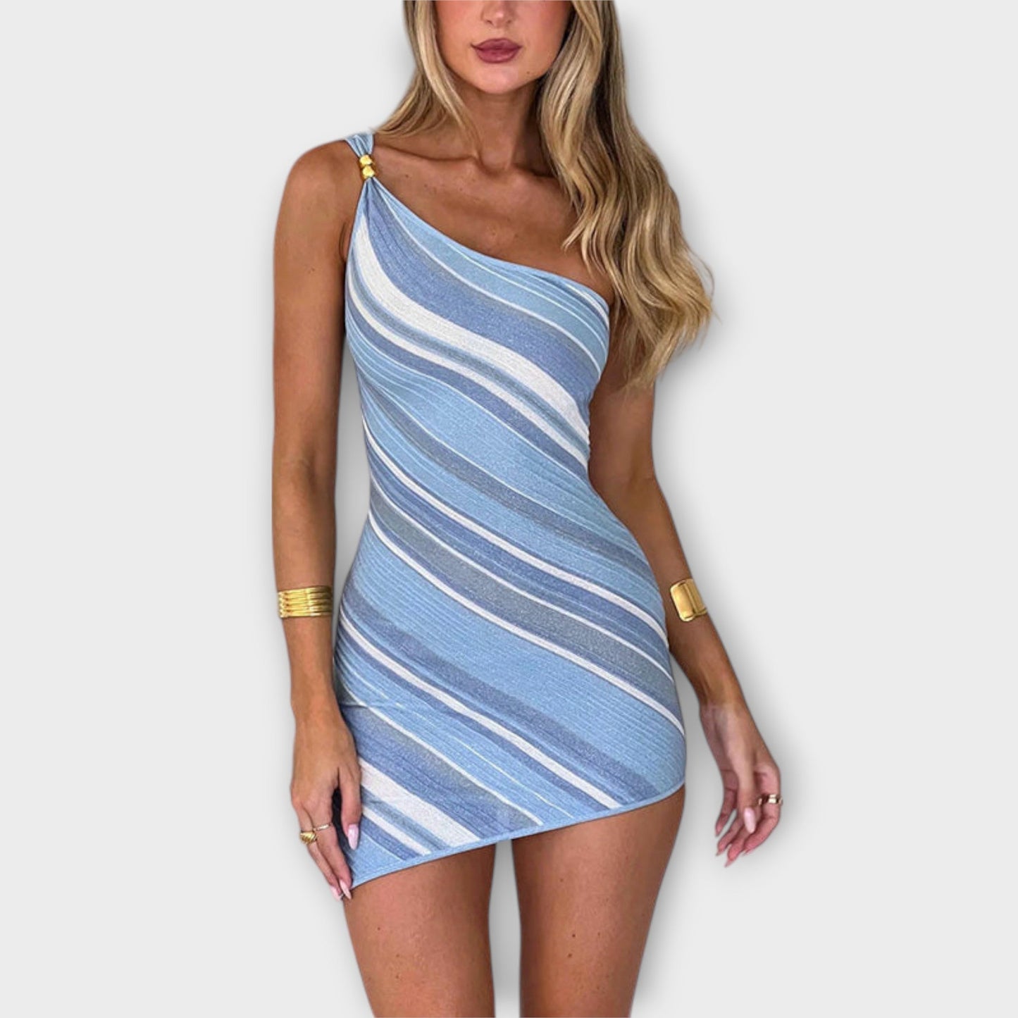 Rochie Mini Trendy cu Un Umăr