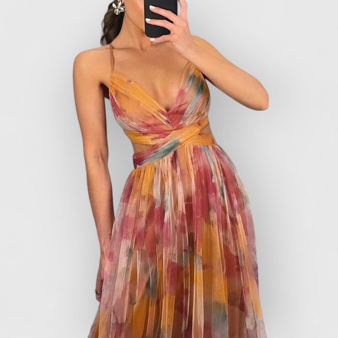 Verity - Rochie lungă cu imprimeu floral