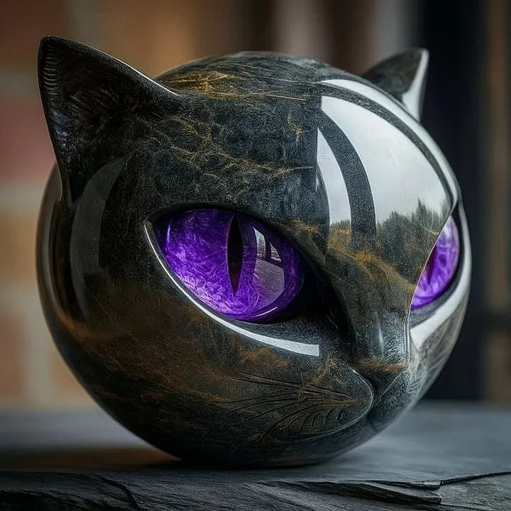 Pisica neagră - Sculptură mistică a unei pisici negre