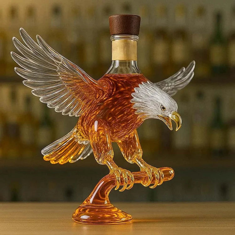 Sticlă de whisky în formă de vultur cu cap alb