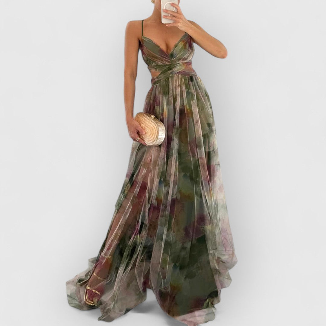 Verity - Rochie lungă cu imprimeu floral