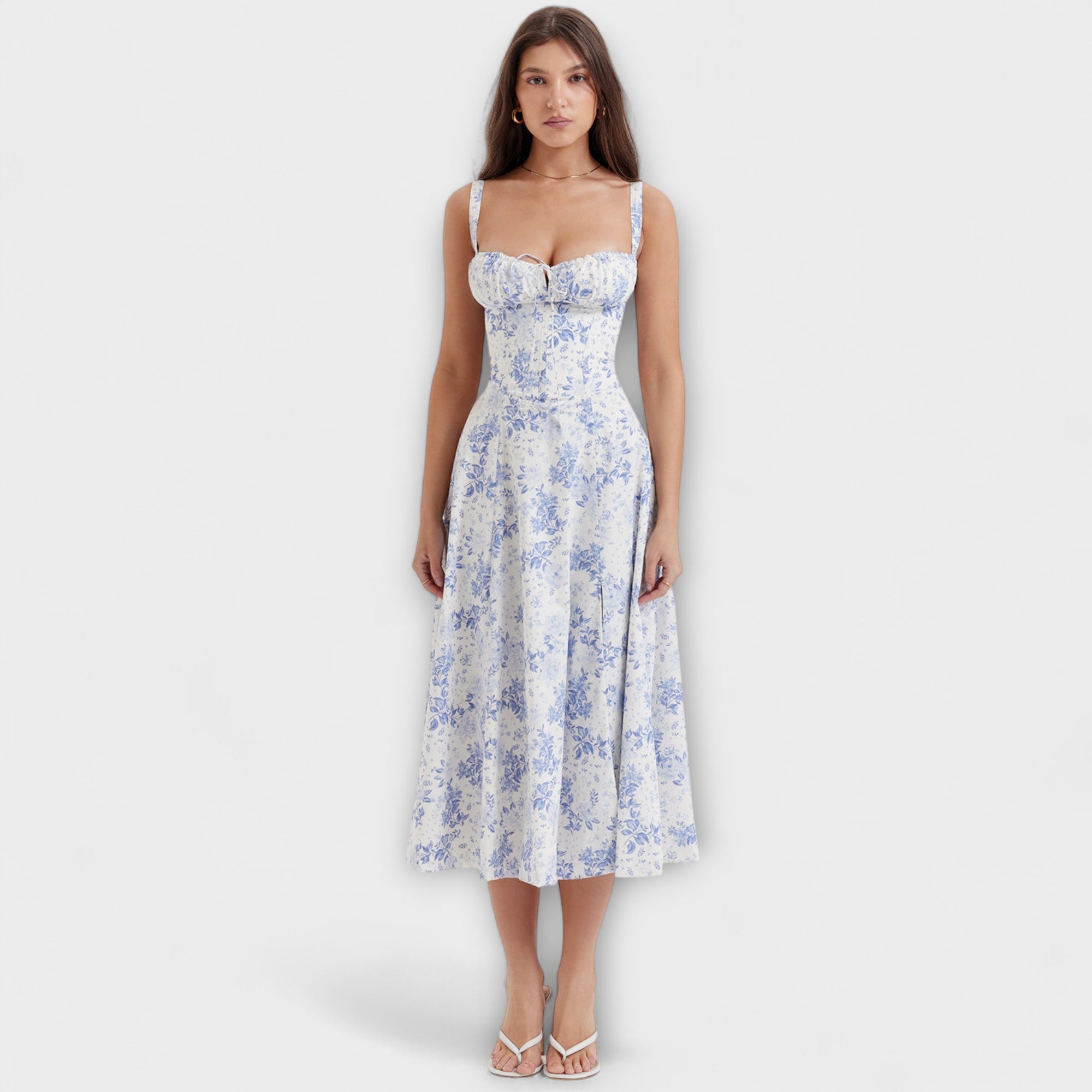 Rochie personalizată cu imprimeu floral modern de primăvară