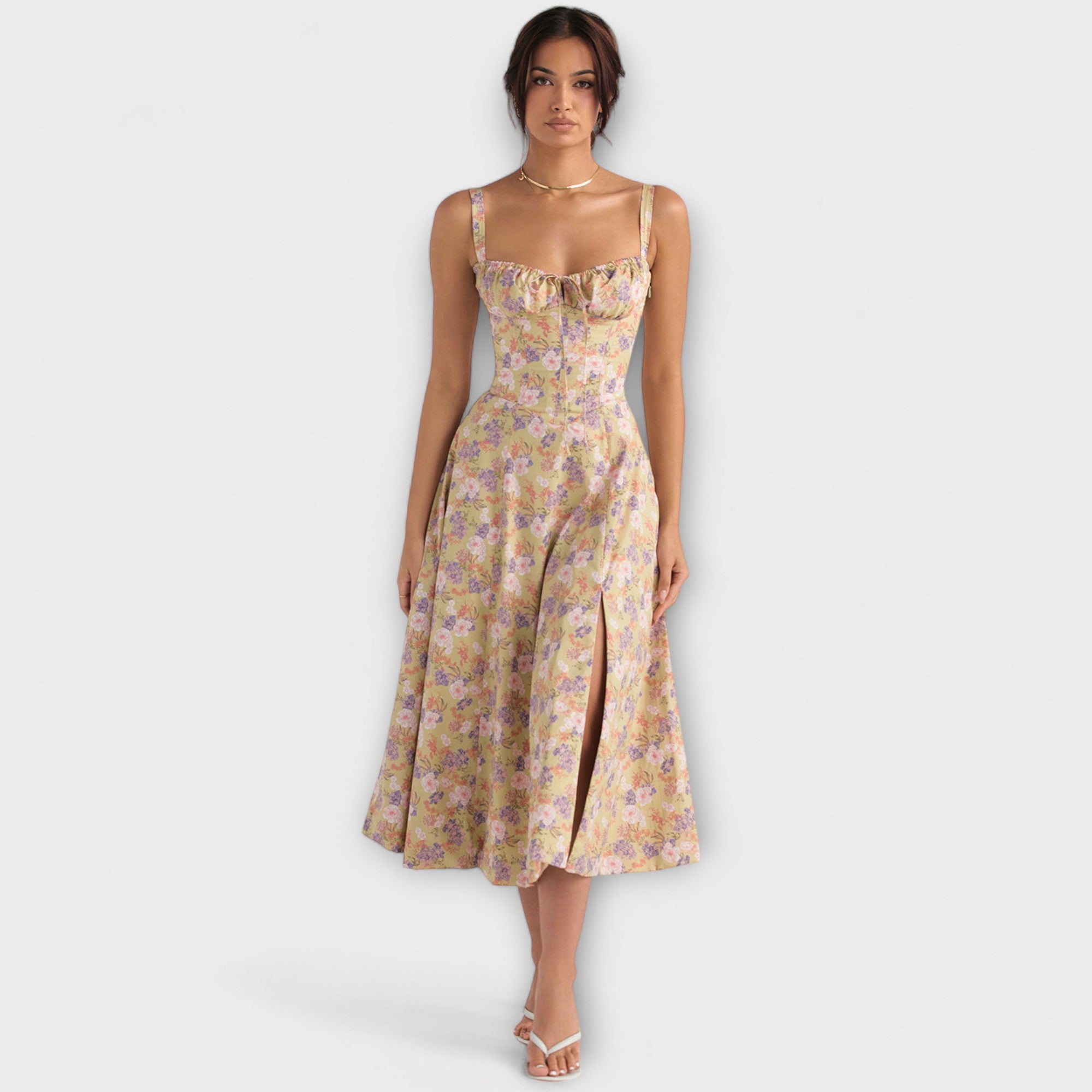 Rochie personalizată cu imprimeu floral modern de primăvară