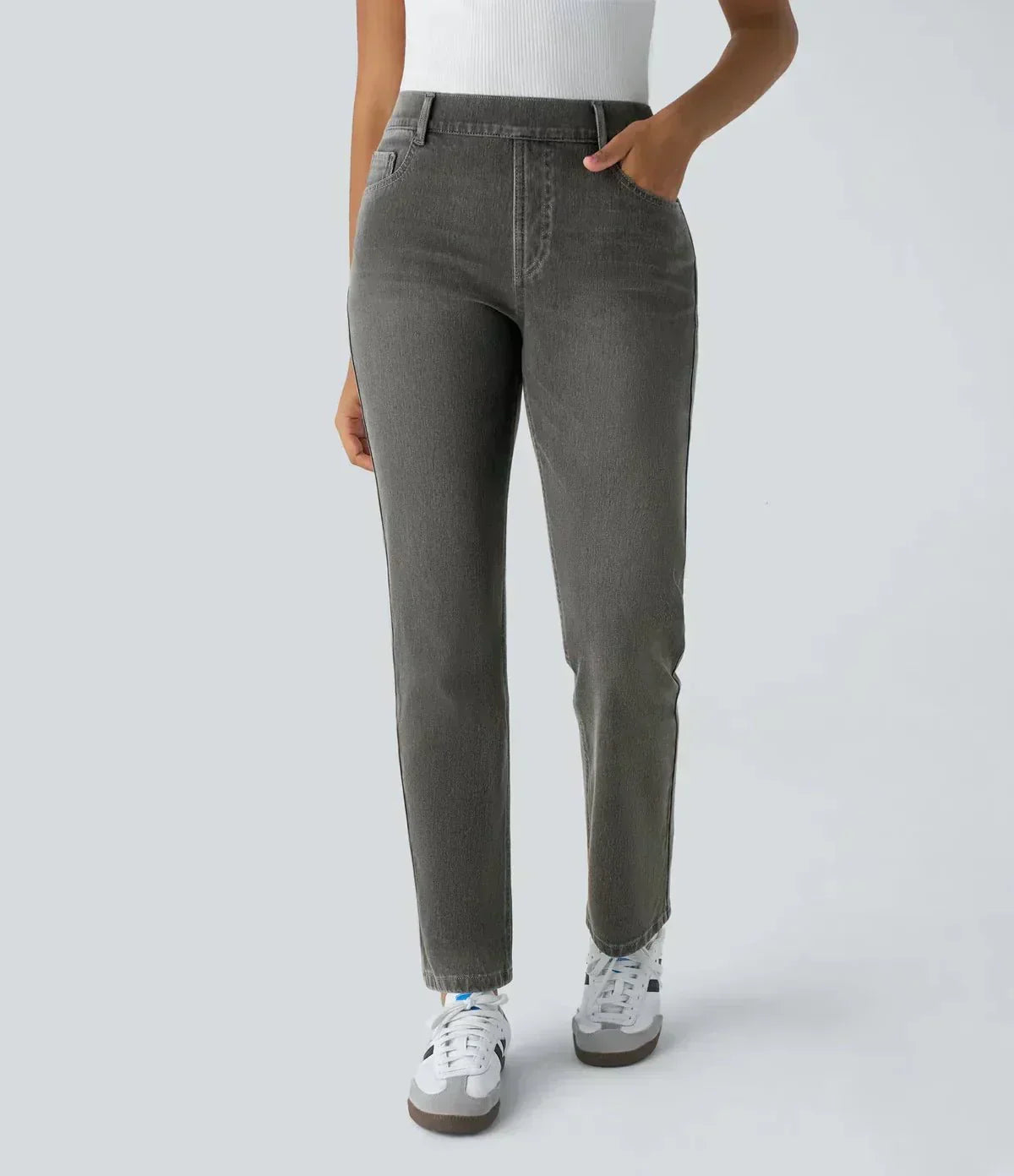 Karolína Elegant Pantaloni Elastici cu Talie Înaltă Confortabili