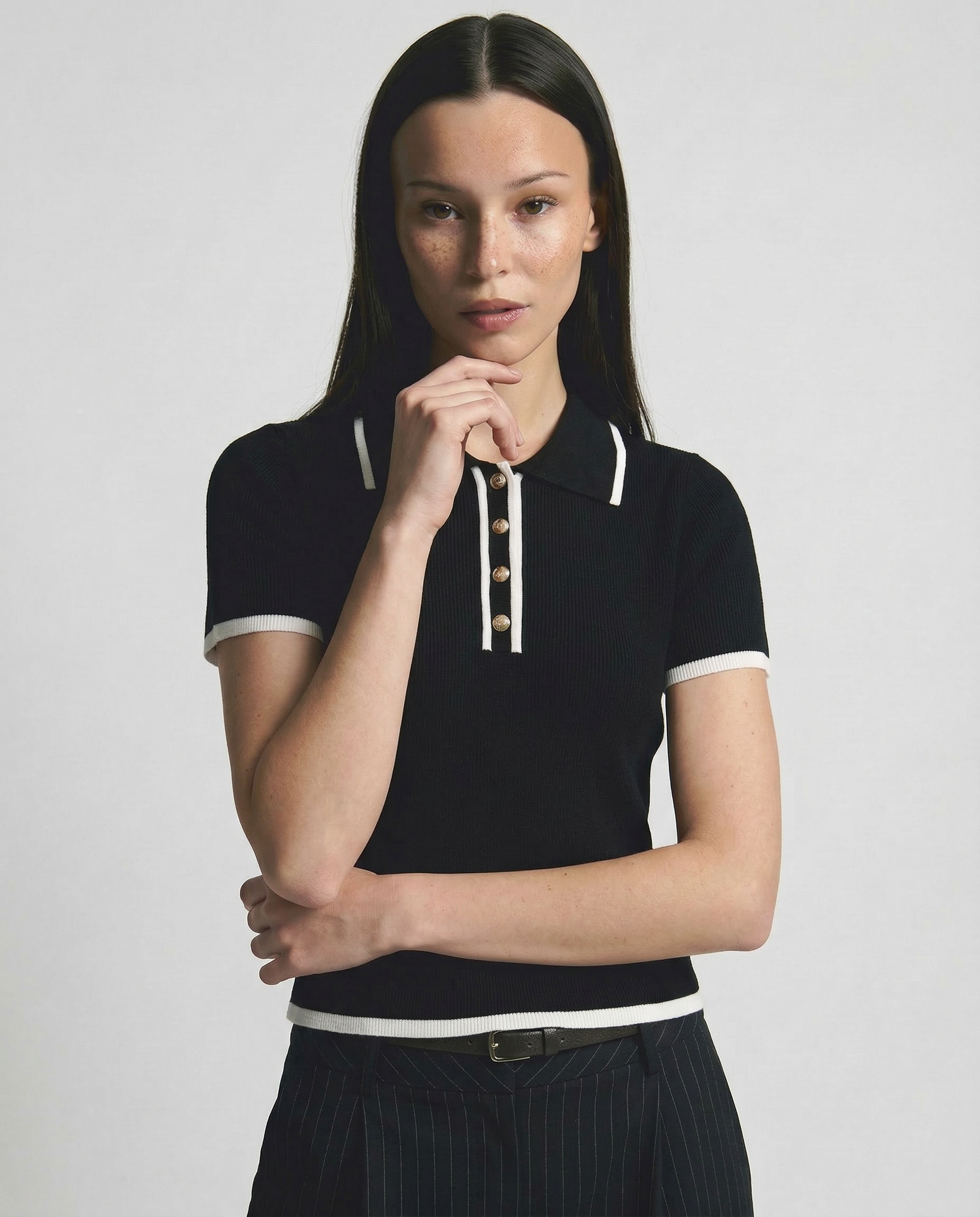 Polo din Bumbac Linea Contour