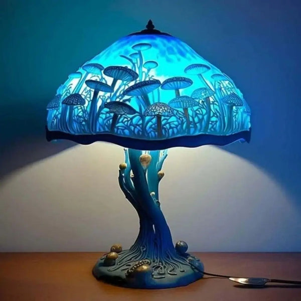 BLUEAURA | Lampă de birou albastră cu un aer misterios