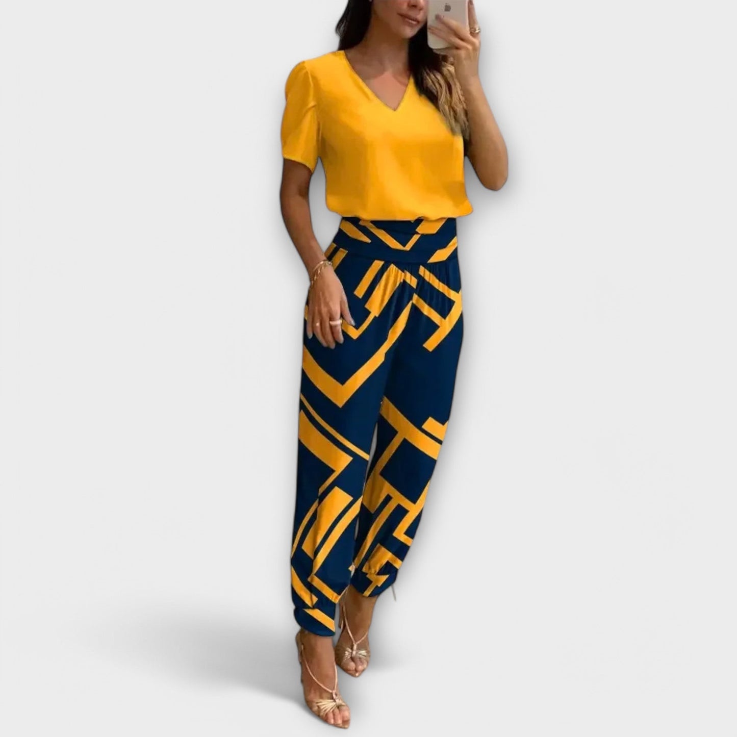 Irmelin – Set elegant cu top și pantaloni