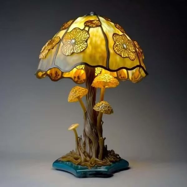 SHROOMGLOW | Lampă de noapte handmade în formă de ciupercă
