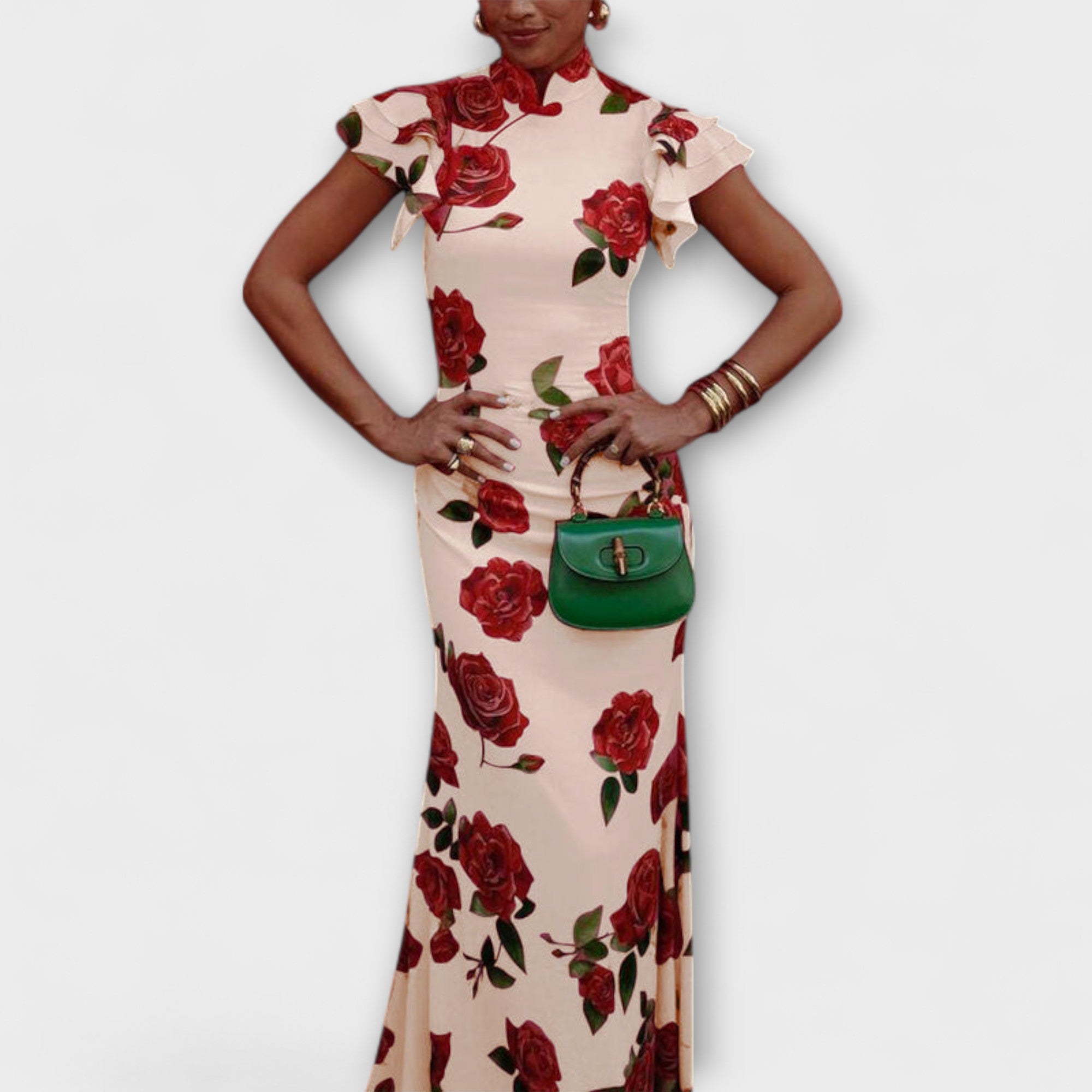 Rochie maxi cu imprimeu floral