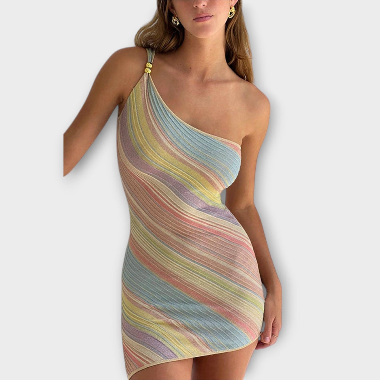 Rochie Mini Trendy cu Un Umăr