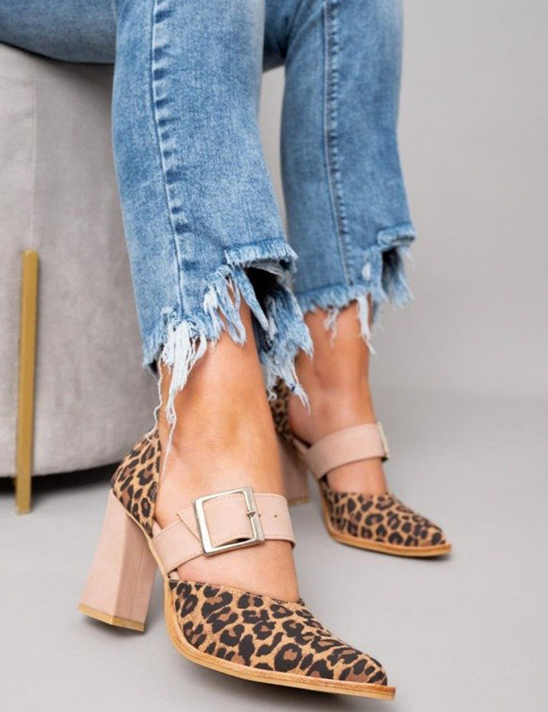 Selveta - Sandale cu model leopard