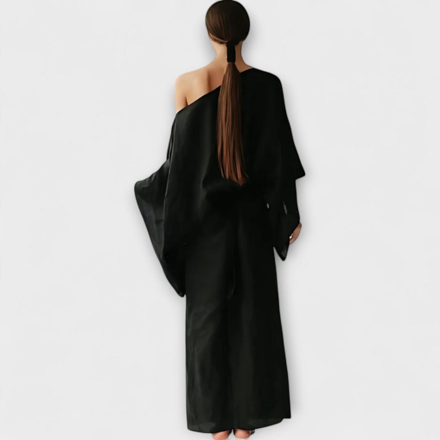 Rochie kimono din in și bumbac