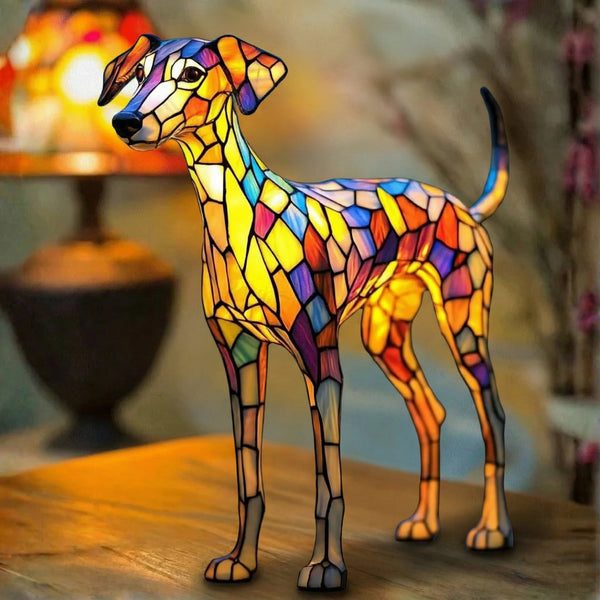 Lampă din Sticlă Sablonată Inspirată de Whippet