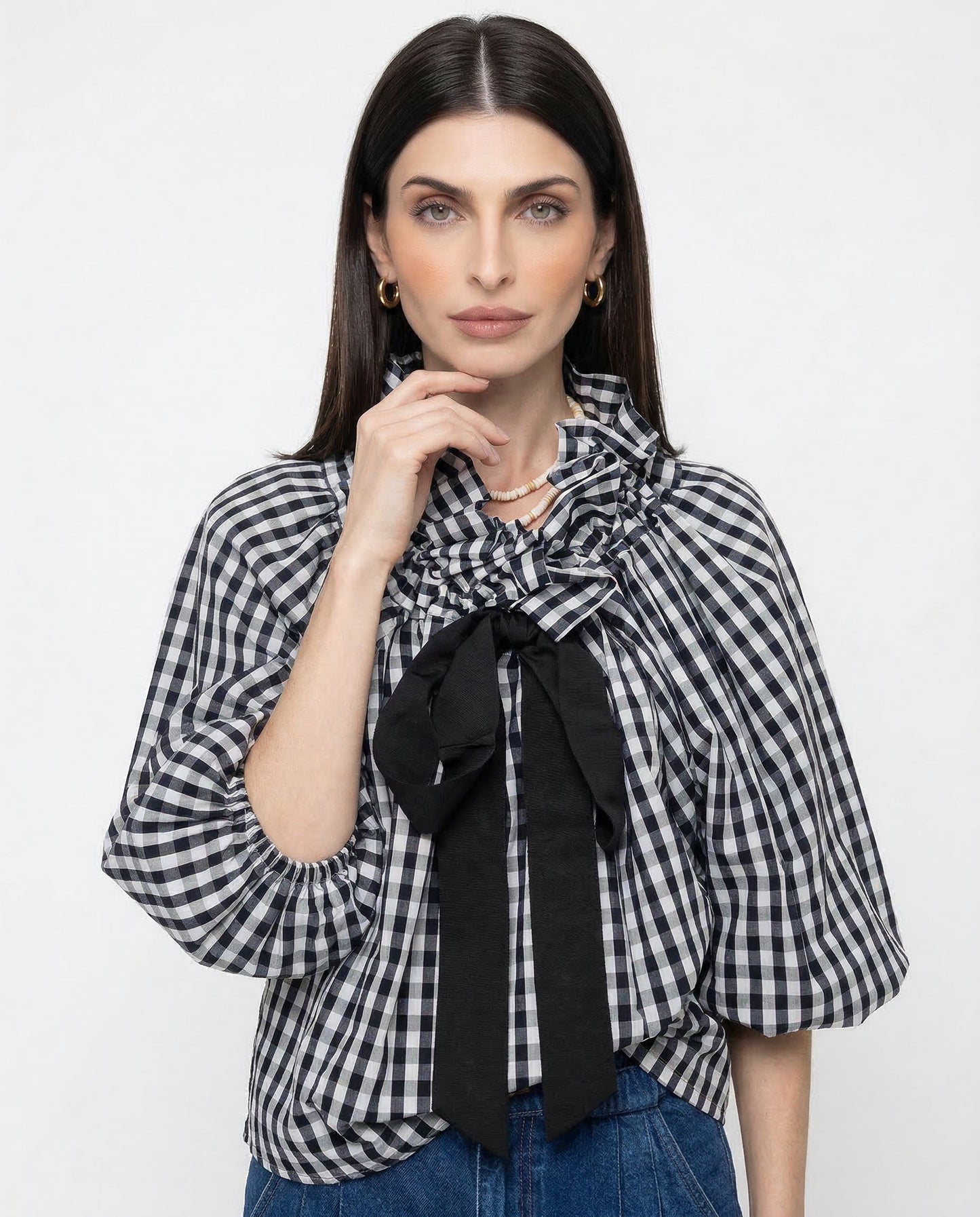 Bluză din bumbac umflat Bellarine