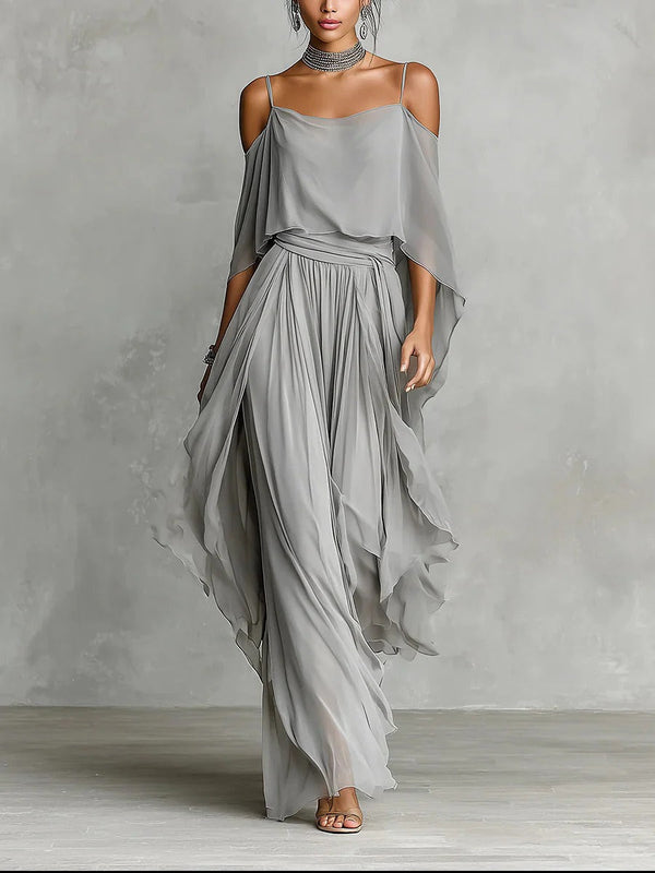 Isabela | Rochie Fluidă Gri