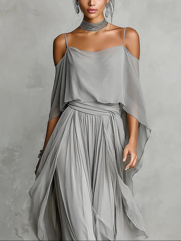 Isabela | Rochie Fluidă Gri